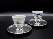 Paar zeldzame 18de-eeuwse koffie-/theekommen